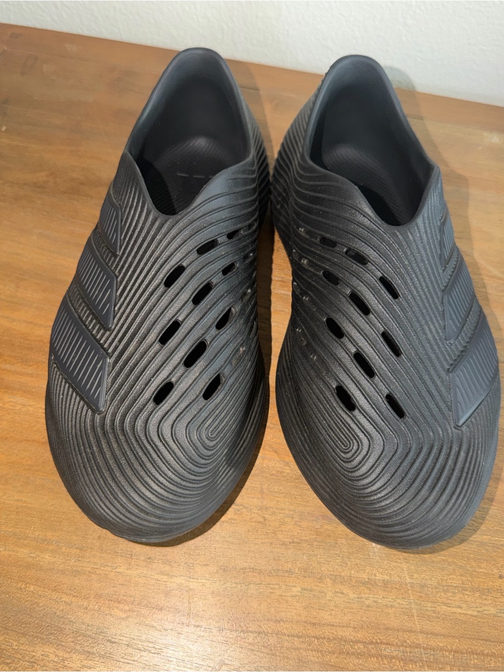 adidas Black Slip-On Ventilated Foam Sandals